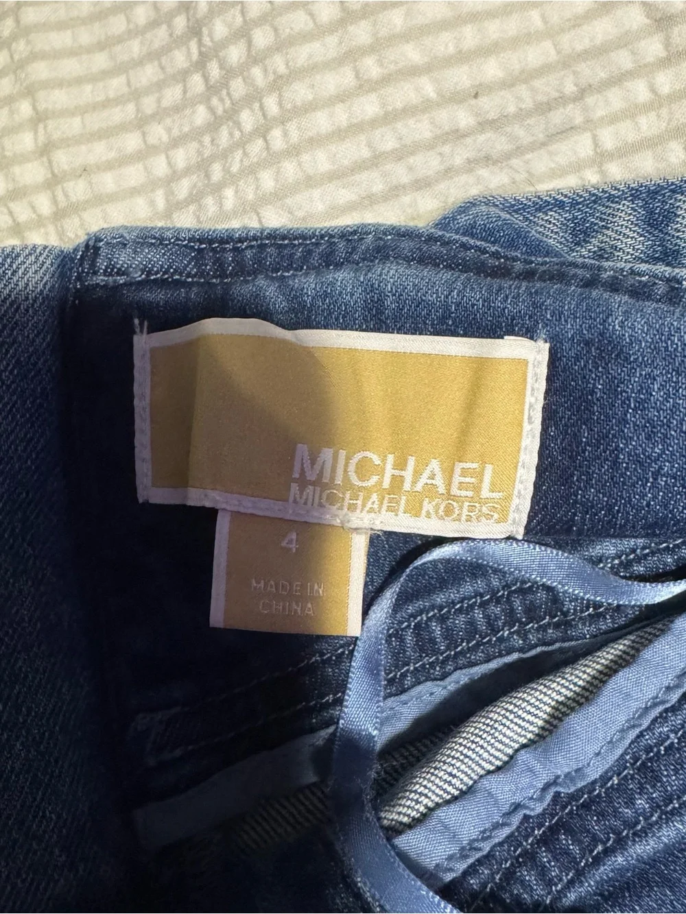 Michael Kors Blue Denim Jeans with Gold Label